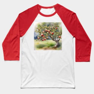 Apple Tree Day - January 6 - Watercolor & Pen Baseball T-Shirt